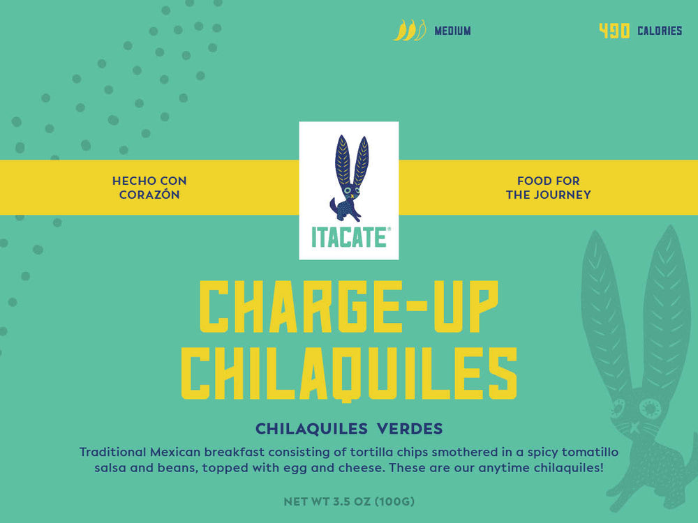 
                  
                    Itacate Chilaquiles packaging with green background and yellow text
                  
                