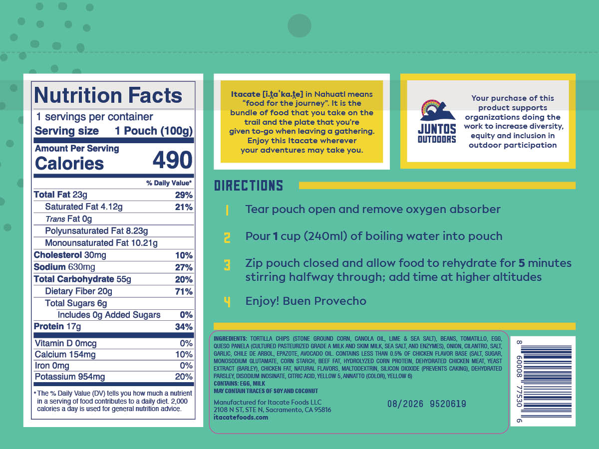 
                  
                    Nutrition facts label and directions on a green background
                  
                